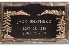 bronze-grave-marker-Mountain-Scene-Woodgrain-Border-W95-209C